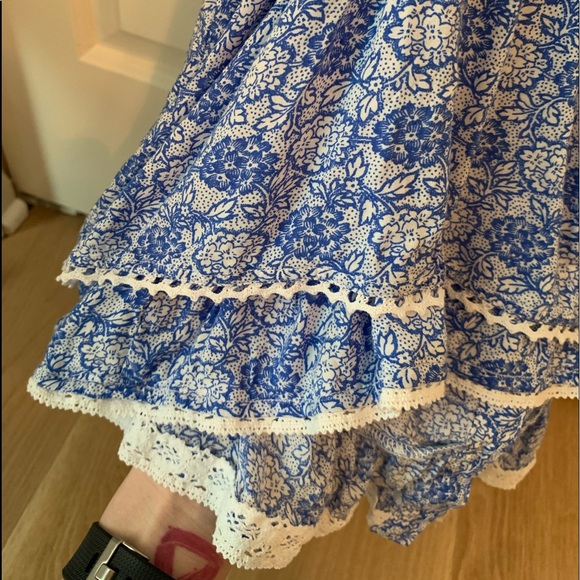 Free People Blue Floral Crop Top - Picture 4 of 8